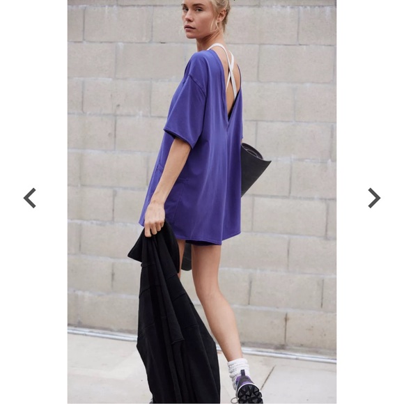 FP Movement Hot Shot Tee Romper in Dark Amethyst Size XS Retail $60 NWOT - Picture 4 of 8